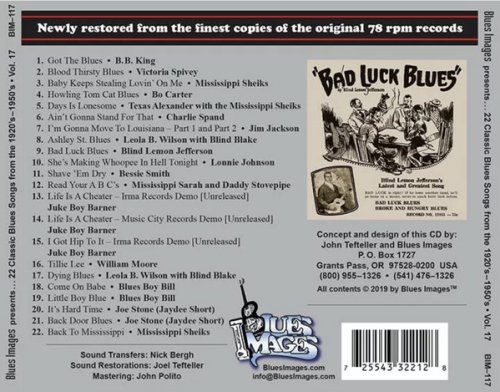 VA - Blues Images Presents...16 Classic Blues Songs From The 1920's Vol. 17 (2019)