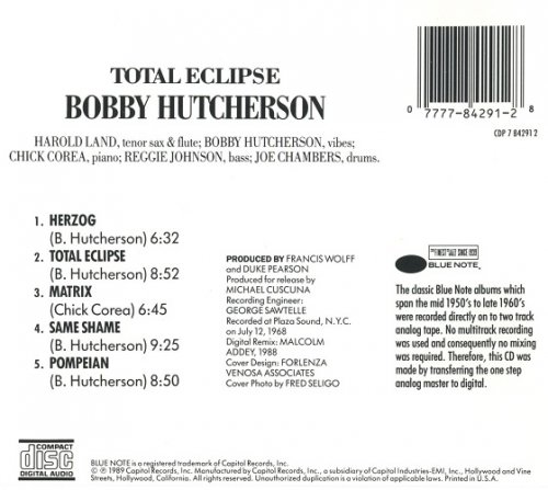 Bobby Hutcherson - Total Eclipse (1968) [1989]