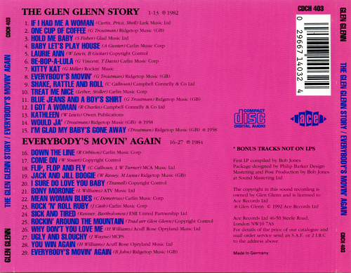 Glen Glenn - The Glen Glenn Story & Everybody's Movin' Again (Reissue) (1982-84/1992)