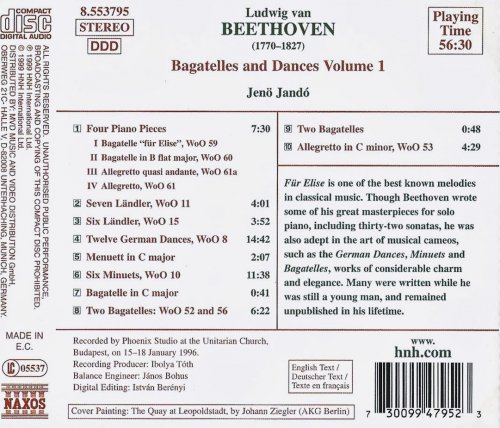 Jenö Jandó - Beethoven: Bagatelles and Dances, Vol. 1 (1999)