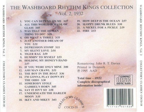 Washboard Rhythm Kings - Collection, Vol.2, 1932 (1995)