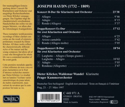 Dieter Klöcker, Waldemar Wandel - Joseph Haydn: Clarinet Concertos (1997)