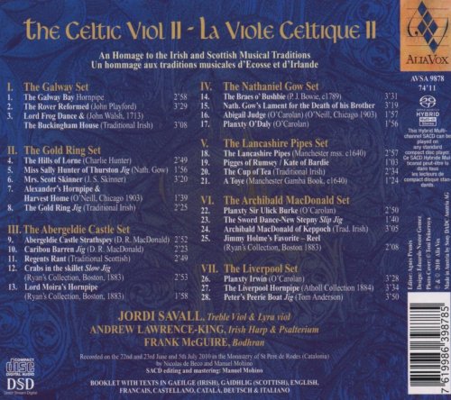 Jordi Savall & Andrew Lawrence-King ‎- The Celtic Viol II (2010) [SACD]