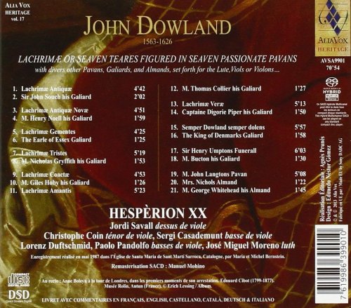 Jordi Savall - John Dowland: Lachrimae or Seaven Teares (2013) [SACD]