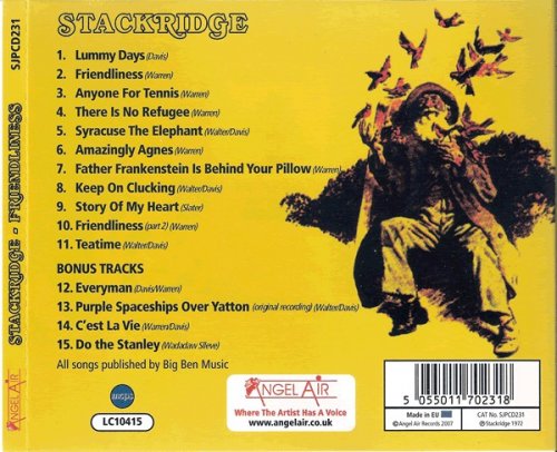 Stackridge - Friendliness (Reissue, Remastered) (1972/2007)