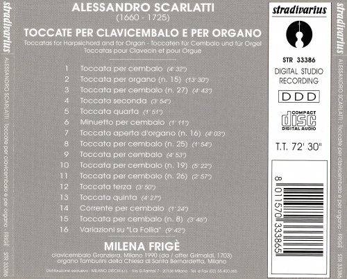 Milena Frigé - Toccate per Clavicembalo e per Organo (1995)