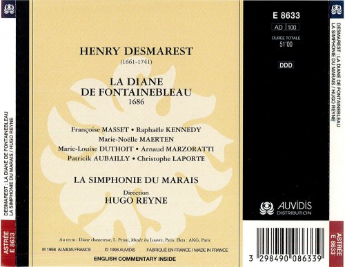 Franсoise Masset, La Symphonie du Marais, Hugo Reyne - Desmarest: La Diane de Fontainebleau (1998)