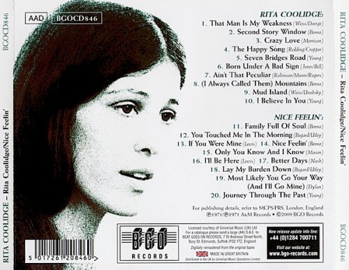 Rita Coolidge - Rita Coolidge / Nice Feelin' (Reissue) (1971/2009)