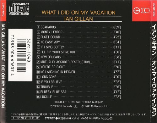 Ian Gillan - What I Did On My Vacation (1986 Japan)