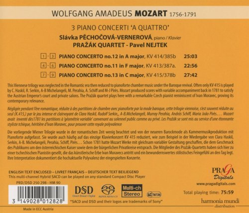 Slavka Pechocova-Vernerova - Mozart: Chamber Piano Concertos KV 413, 414 & 415 (2013) [SACD]