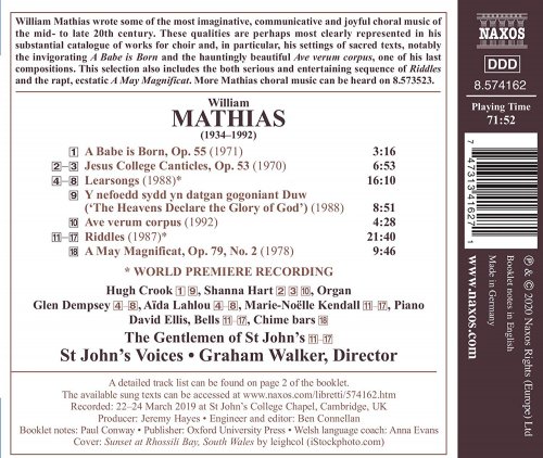 Graham Walker, St. John's Voices - Mathias: Choral Music (2020) [Hi-Res]