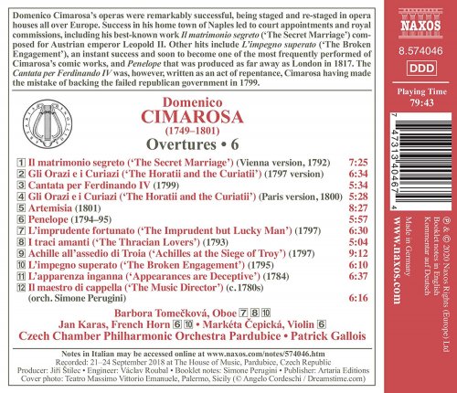 Czech Chamber Philharmonic Orchestra Pardubice & Patrick Gallois - Cimarosa: Overtures, Vol. 6 (2020) [Hi-Res]