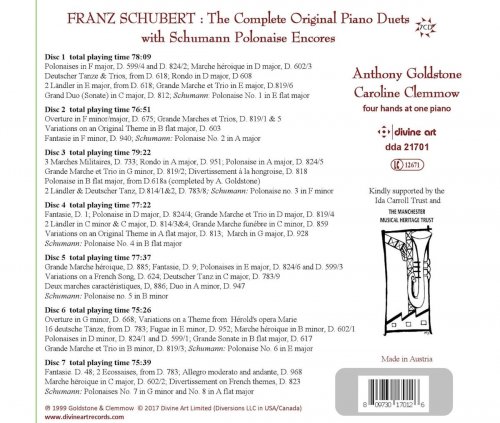 Caroline Clemmow & Anthony Goldstone - Schubert: The Complete Original Piano Duets (2017)