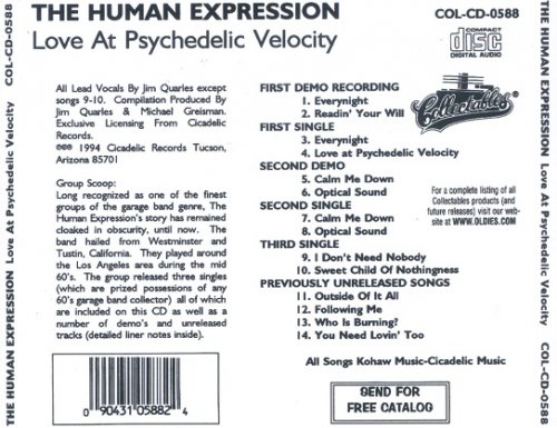 The Human Expression - Love at Psychedelic Velocity (Reissue) (1967/1994)