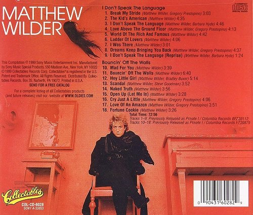 Matthew Wilder - I Don't Speak The Language / Bouncin' Off The Walls (Reissue) (1983-84/1999)