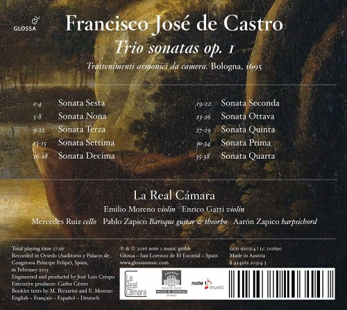 La Real Cámara - De Castro: Trio Sonatas, Op. 1 (2016)