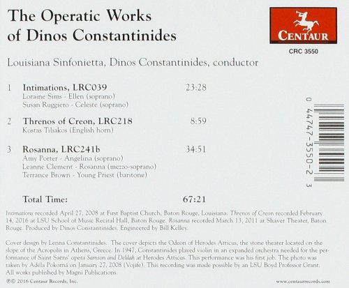 Dinos Constantinides & Louisiana Sinfonietta - Dinos Constantinides: Operatic Works (2017)