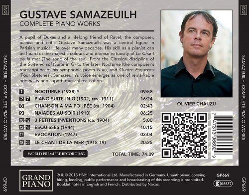 Olivier Chauzu - Gustave Samazeuilh: Complete Piano Works (2015) [Hi-Res]