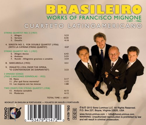 Cuarteto Latinoamericano - Brasileiro: Works of Francisco Mignone (2012) [Hi-Res]