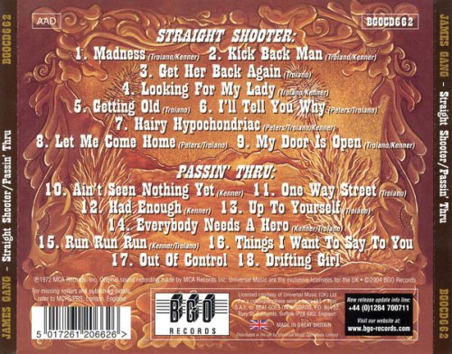 James Gang - Straight Shooter / Passin' Thru (Reissue) (1972/2004)