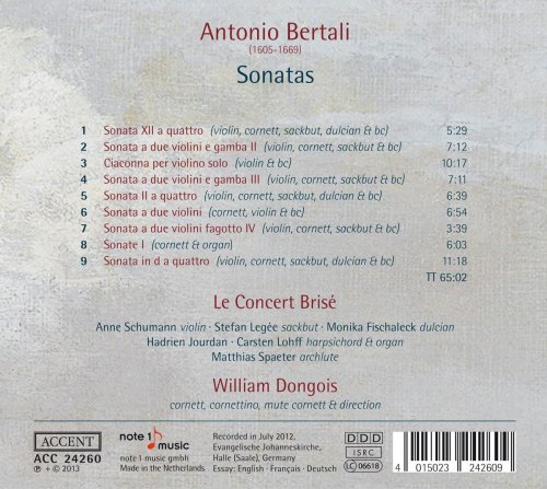 William Dongois - Antonio Bertali: Sonatas (2014) [Hi-Res]