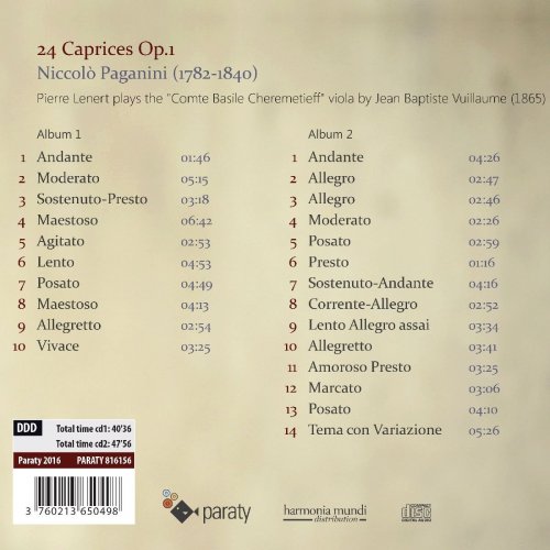 Pierre Lenert - Paganini​'s Complete Caprices (2017)