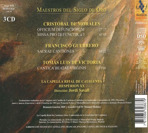 Jordi Savall, La Capella Reial de Catalunya - Maestros del Siglo de Oro (2009) [SACD]