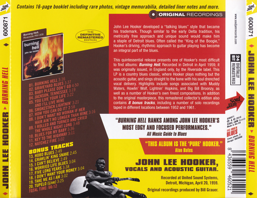 John Lee Hooker - Burning Hell (Expanded Edition) (2015)