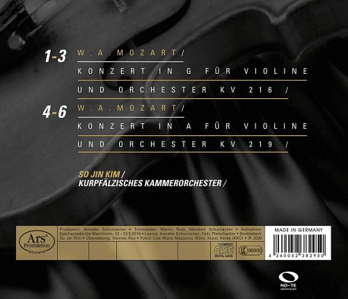 So Jin Kim and Kurpfälzisches Kammerorchester - Mozart: Violin Concertos Nos. 3 & 5 (2020)