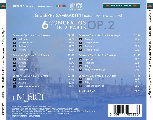 I Musici - Sammartini: 6 Concertos in 7 Parts, Op. 2 (2017)