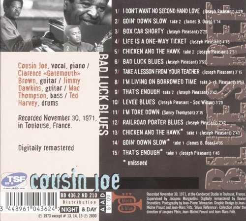 Cousin Joe - Bad Luck Blues (1971/2007)