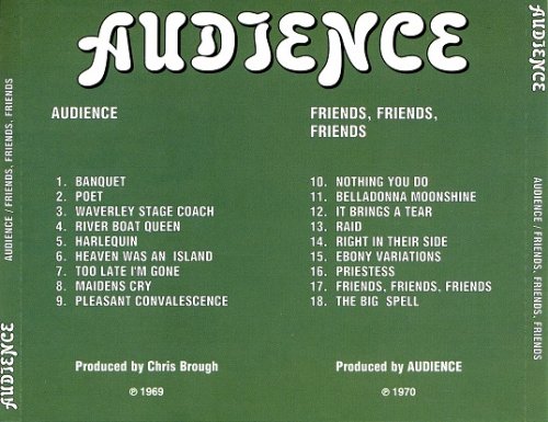 Audience - Audience / Friends, Friends, Friends (Reissue) (1969-70/1991)