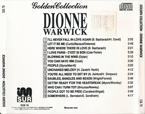 Dionne Warwick - Golden Collection (1996)