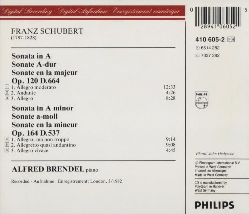 Alfred Brendel - Schubert: Piano Sonatas in A & in A minor (1983)