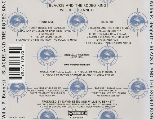 Willie P. Bennett - Blackie and the Rodeo King (Reissue) (2001)