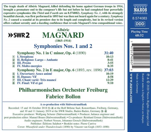 Freiburg Philharmonic Orchestra, Fabrice Bollon - Magnard: Symphonies Nos. 1 & 2 (2020) [Hi-Res]