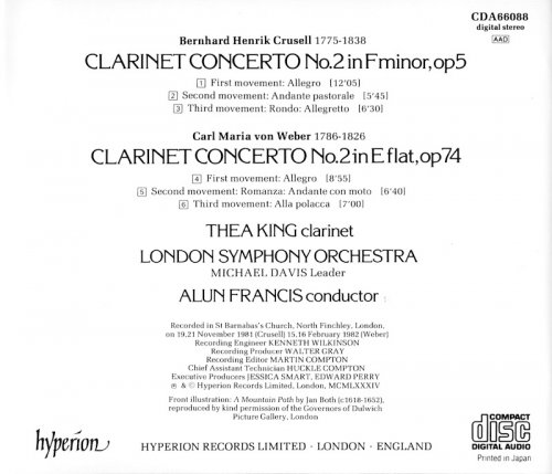 Thea King - Crusell & Weber: Clarinet Concertos (1987)