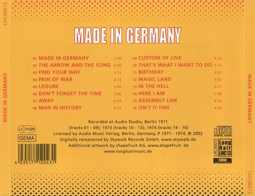 Made In Germany - Made In Germany (Reissue, Remastered) (1971/2002)