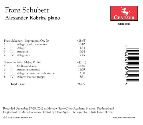 Alexander Kobrin - Schubert: 4 Impromptus, Op. 90, D. 899 & Piano Sonata in B-Flat Major, D. 960 (2019) [Hi-Res]