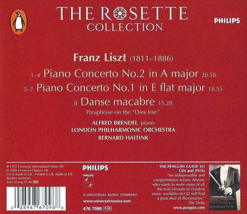 Alfred Brendel, London Philharmonic Orchestra, Bernard Haitink - Liszt - Piano Concertos (2005)