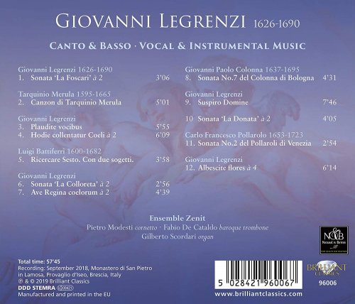 Ensemble Zenit - Legrenzi: Canto & Basso, Vocal & Instrumental Music (2020) [Hi-Res]