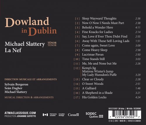 Michael Slattery - Dowland in Dublin (2012) [Hi-Res]