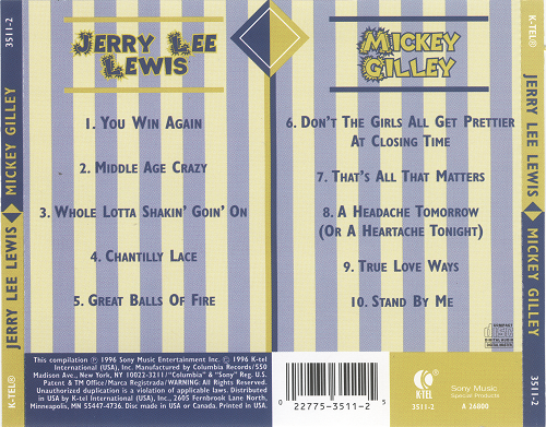 Jerry Lee Lewis & Mickey Gilley - Back To Back (1996)