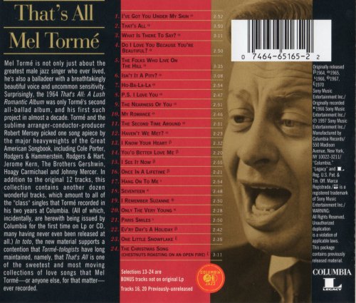 Mel Torme - That's All (1965) [1997]