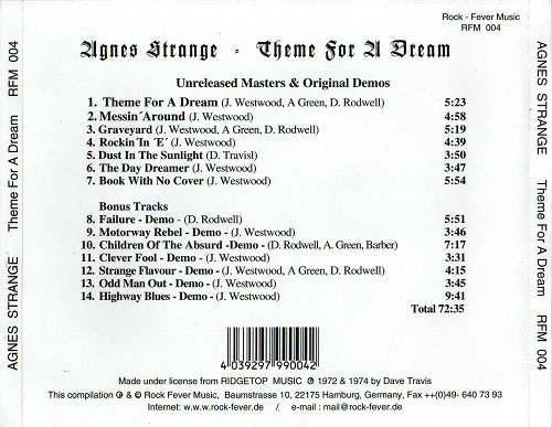 Agnes Strange ‎– Theme For A Dream (Reissue) (1972-74/2000)