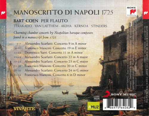 Bart Coen, Per Flauto - Scarlatti, Mancini, Sarri: Manoscritto di Napoli 1725 (2010)