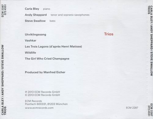 Carla Bley, Andy Sheppard, Steve Swallow - Trios (2013)  CD Rip