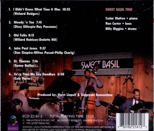 Sweet Basil Trio  (Cedar Walton / Ron Carter /Billy Higgins) ‎– St. Thomas (1991) FLAC