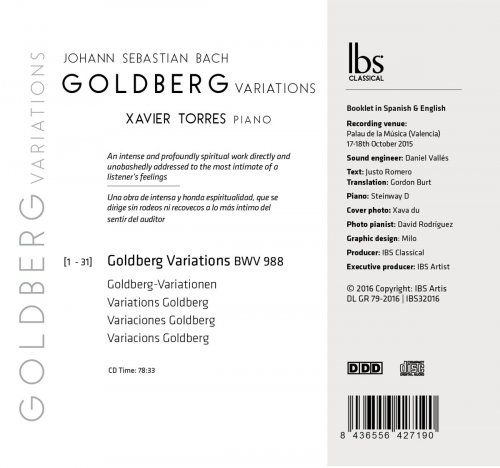 Xavier Torres - Bach: Goldberg Variations (2016) [Hi-Res]