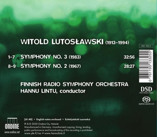 Finnish Radio Symphony Orchestra & Hannu Lintu - Lutosławski: Symphonies Nos. 2 & 3 (2020) [Hi-Res]